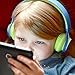 Kids Headphones, HD30 Volume Limiting Over Ear Kids Headset with Microphone for Boys Girls and iPad Tablets Computer Laptops Android Smartphone (Blue/Green)