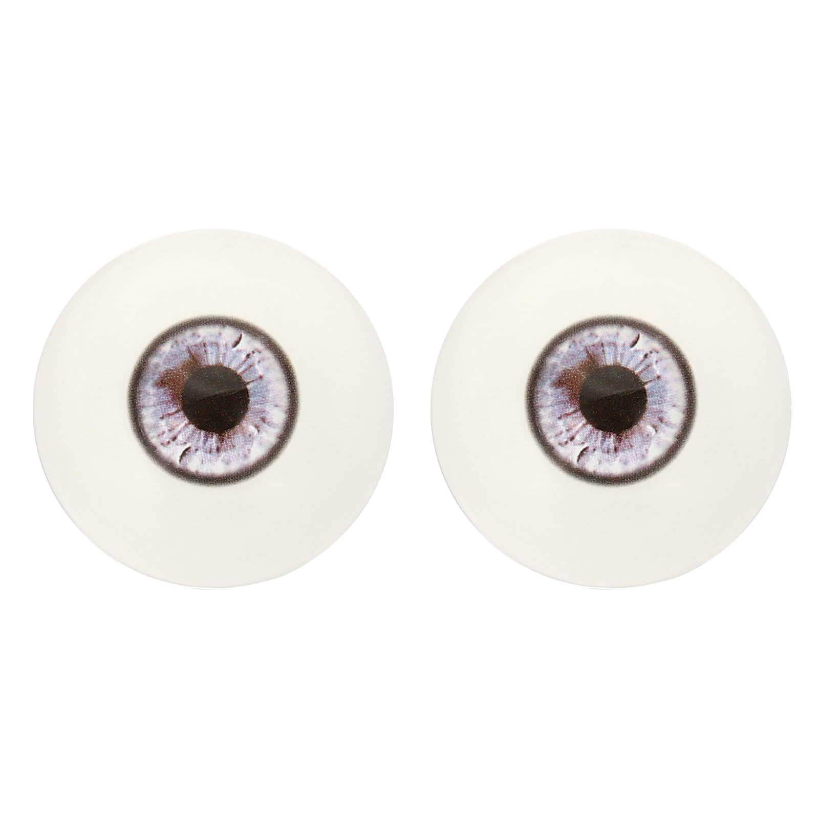PATIKIL 32mm Safety Eyes,1 Pair Realistic Acrylic Eyes Plastic Half Eyeballs for Masks Halloween Props Art Craft, Light Purple