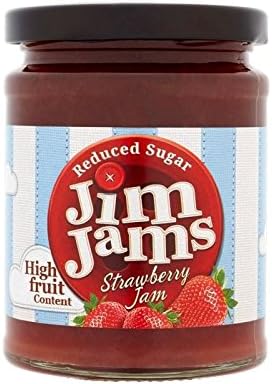 JimJams Reduced Sugar Strawberry Jam 300g - Pack of 6