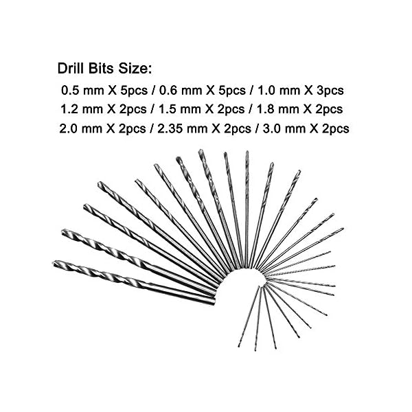 Download YYGJ DIY Mini Hand Drill Set 26pcs Twist Drill Bits Precision Pin Vise Mini Micro Hand Drill Bit ...