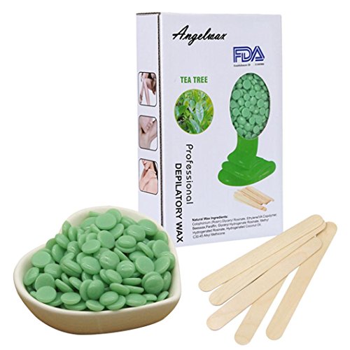 Hard Wax Beans 10.6 oz + 5pcs Wax Applicator Sticks – Stripless & Painless Depilatory Waxing Kit – Natural Wax Beads – For Legs, Underarms, Brazilian Bikini, Eyebrow, Upper Lip, Face & Body (G) - Thumbnail 2