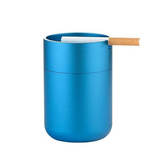 RALIFE Ashtray Auto-Aschenbecher, nordischer einfacher tragbarer Aluminium-Aschenbecher Auto-Aschenbecher aus Metall mit Abde
