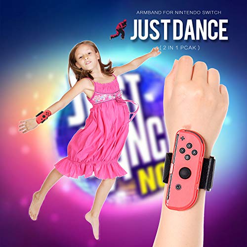 Wrist Bands for Switch Just Dance 2023 2022 Blue and Red (Fit for