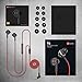 Earbuds, UiiSii T6 Dual Drivers Wired Earphones with Mic, Deep Bass and Noise Reduction, Snug and Soft Design and Volume Control Compatible with iOS and Android (Black)
