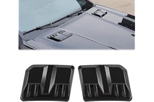 idain 2PCS Universal Car Decorative Air Intake Trim Cover,Hood Air Vent,Air Flow Intake for Car Hood (Black)