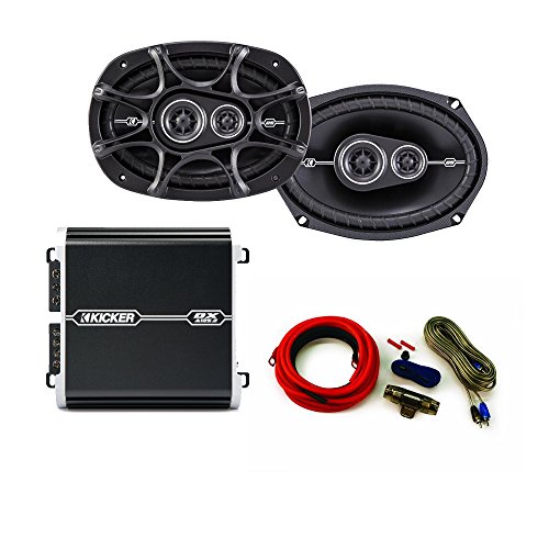 Kicker DS 6x9 Speaker Package DX 125 watt 2-Channel Amplifier and Wiring kit.