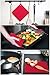 Q's Inn Silicone Pot Holders and Trivet mats Heat Resistant to 440°F to Protect Your Table and countertop Contains 4 Pieces 2 Round and 2 Squared