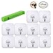 Adhesive Wall Hooks, 22 lbs(Max) Reusable Heavy Duty Sticky Hanger with Stainless Hooks - Waterproof Oilproof Non-Trace Wall Ceiling Decoration Removable Wall Hangers for Kitchen Bathroom Living Room