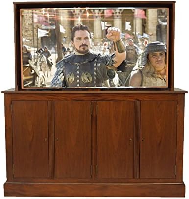 TV Lift - Handcrafted Ridgeland TV Lift Cabinet + TV Lift Mechanism (ATL System) (40" TV - Foot of the Bed Cabinet, Medium Brown (Finish) - African Mahogany (Wood))
