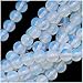 Beadaholique SPOP-07 Opalite Moonstone Glass Round Beads/Strand, 8mm/15
