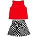 Morecome Girls Vest and Dress Children Skirt Two Pieces (12-18Months, Red)