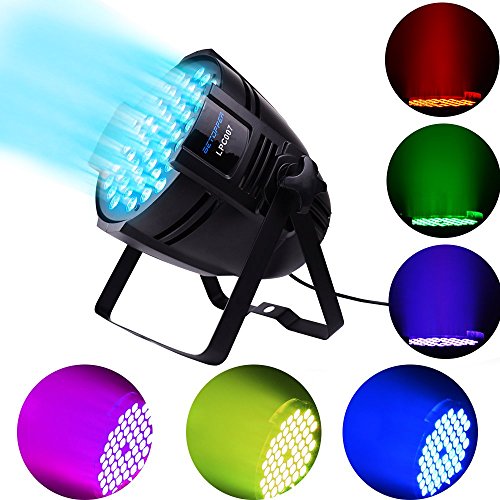 BETOPPER LED DJ PAR Light 54X3W RGB LED Stage Lights 180W DMX 512 Stage Lighting for DJ Wedding Party Church Concert Dance Stage Music Events