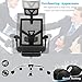 Office Chair Desk Chair Computer Chair with Lumbar Support Task Rolling Racing Style Swivel Executive High Back Ergonomic Chair for Women Adults,Black and Light Grey