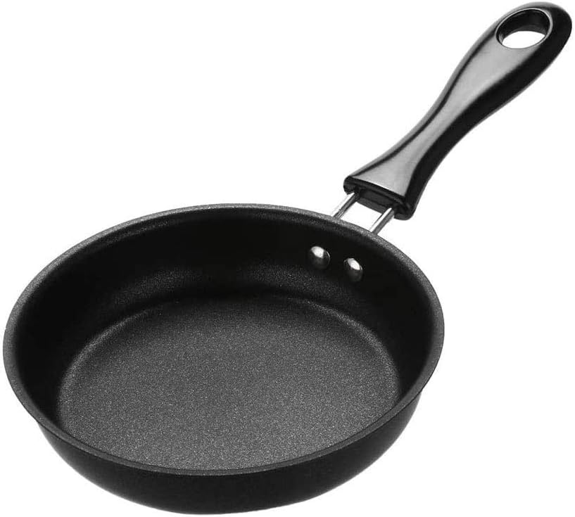 Black Pan NonStick Frying Pan Iron Frying Pan Home Kitchen Tool Accessories Portable Small