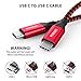 USB C to C Cable 5A Fast Charging, Nimaso 6.6ft 100W PD USB C to USB C Cable Nylon Braided Cord Compatible with Google Pixel 3a/3/2 XL, MacBook, iPad Pro 2020, Galaxy S10/S9/S8, Nexus 6P and More-Red