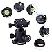 TRIPLE TREE tripod Ball Head,360 Degrees Rotation for Canon Sony Nikon DSLR Cameras, Tripod and Monopod, Maximum Load 17.6 Lbs, Two 1/4