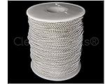 CleverDelights Ball Chain Spool - 330 Feet - 1.5mm Ball (Small) - Shiny Silver Color - 100 Meters
