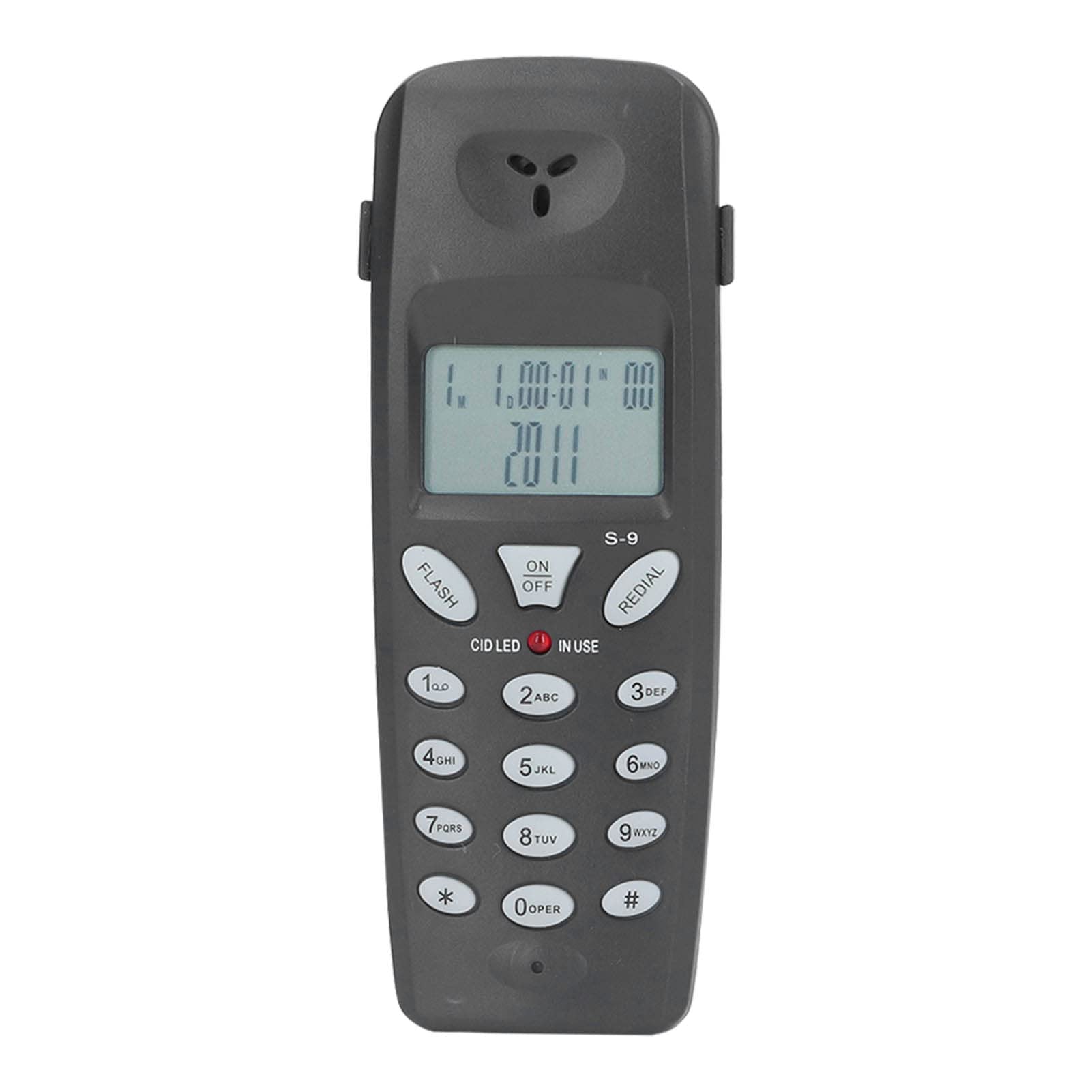 ASHATA Corded Standard Phone, FSK DTMF Caller ID Phone with 16 Bit LCD Display, with Redial Pause Function, Corded Telephone for Home Office