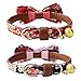 KOOLTAIL Cat Collars with Bell 2 Pack Cute Bowtie Puppy Collars for Small Dogs
