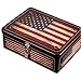 Retro Vintage American Flag Decorative Storage Box with Lock Cash Jewelry Storage Box, Metal