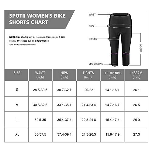 image for Spotti Womens Bike Shorts with Pocket, 3D Padded Road Cycling Women's 