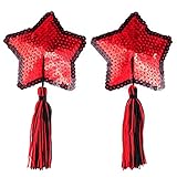 Ayliss Women's Sexy Nipple Cover Sequin Tassels Star Erotic Pasties Lingerie