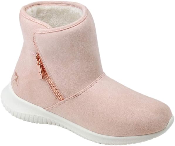 Amazon アーノルドパーマー Al7512 レディースブーツ ベージュ グレー オリーブ ピンクベージュ ブラック おしゃれ かわいい 歩きやすい ファスナー 防水 強撥水 抗菌防臭 ムートンブーツ レディース 婦人 靴 ピンクベージュ 24 5cm ブーツ ブーティ