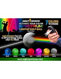 Night Sports espectro 3 Pack Luz activado 7 Color LED de bolas de golf