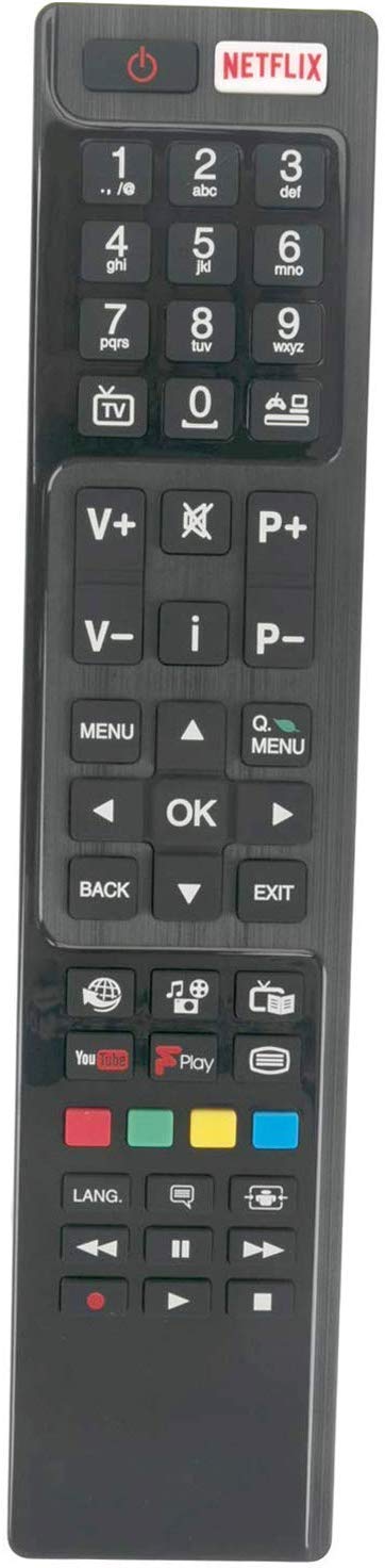 VINABTY RC4848F Remote Control suitable for Hitachi TV 32HB6J61U 49HK6T74U 43HB6T72U 55HB6T72U 48HD6T74 48HK6T74U