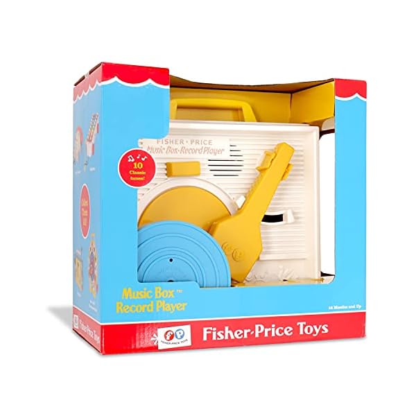 Fisher-Price-Classics-1697-Music-Box-Record-Player-Baby-Musical-Toy-Baby-Interactive-Toy-with-10-Songs-Classic-Toy-with-Retro-Style-Packaging-Pretend-Play-Toys-for-Boys-and-Girls-Aged-18-Months Basic Fun Fisher-Price Classics 1697 Music Box Record Player, Baby Musical Toy, Baby Interactive Toy, Classic Toy with…