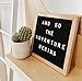 Letter Board with 340 ¾ Inch Characters Vintage Felt Letter Boards Oak Frame with Scissors and Black Bag 10