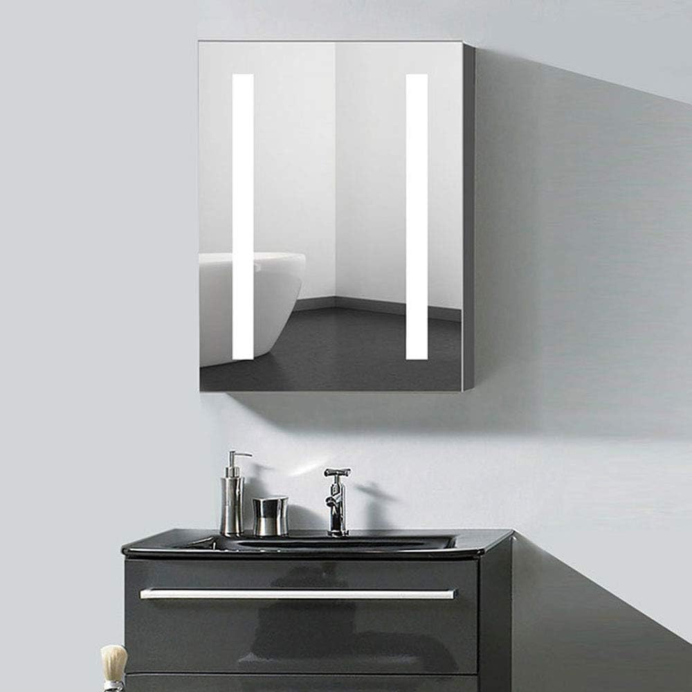 Amazon.co.jp： Decoraport 24 x 32で。垂直LED照明付きミラーキャビネット壁マウントIlluminated