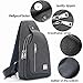 tuowan Small Sling Bag Crossbody Backpack Over the Shoulder Bag for Men Women Travel Outdoors, Lightweight Sling Chest Pack (Large, Grey)
