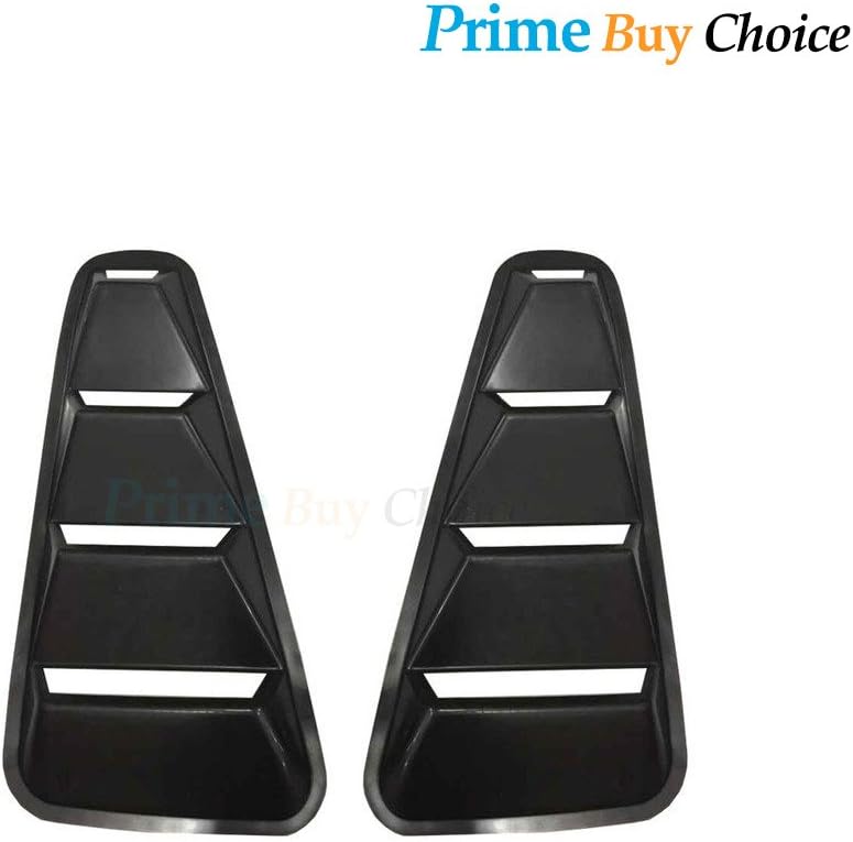 Prime Buy Choice 2pcs Black ABS Plastic Retro Style Side Quarter Window Louvers For 05-14 Ford Mustang 2-Door Coupe Only