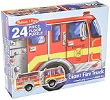 MELISSA & DOUG FLOOR PUZZLE GIANT FIRE TRUCK, 24piece (4Feet long)