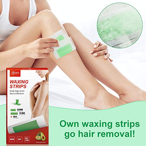 image for Wax Strips, Ajoura Hair Removal Strips for Body Face Legs Bikini Brazi