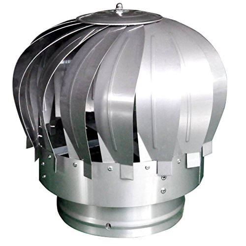 Stainless Steel Rotating Chimney Cowl Cap Spinner AntiDowndraught Fits