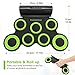 YISSVIC Electronic Drum Set Roll Up Drum Pad Midi Drum Kit Foldable Portable with Headphone Jack Built-in Speaker Foot Pedals Drum Sticks