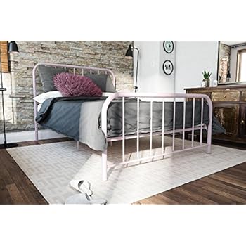 Amazon.com: Novogratz Bellamy Metal Bed Frame with Under ...