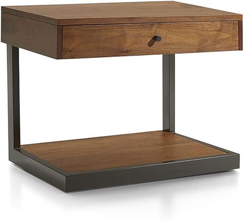 Bedside Tables Night Stand Nightstands Metal High Foot Home Simple Nightstand Solid Wood Bedroom Storage End Tables Color Brown Size 52 45 35cm Amazon Co Uk Kitchen Home