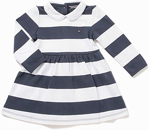 Amazon トミーヒルフィガー キッズ Tommy ラグビーストライプbabyワンピース 002ネイビー 70 74 スカート 通販