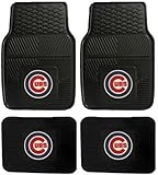 MLB Chicago Cubs Car Floor Mats Heavy Duty 4-Piece Vinyl - Front and Rear