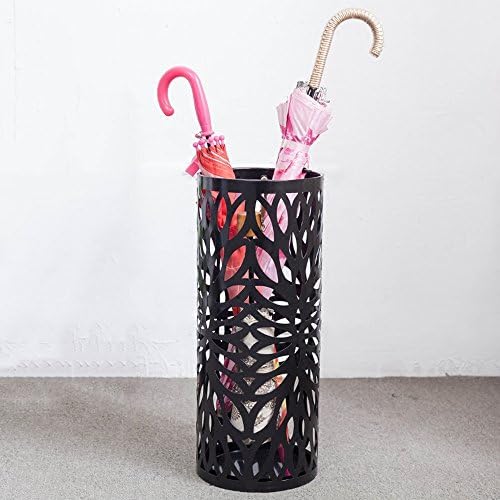QFFL yusanjia Umbrella Stand/Iron/Umbrella Storage Bucket/Umbrella Storage Rack/Multifunctional Umbrella Stand Rack(50*20cm)(3 Colors Available) Umbrella holder (Color : Black)