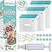 Sous Vide Bags 30 Reusable Vacuum Food Sealer Bags for Anova, Joule Cookers, 3 Sizes Sous Vide Bag Kit with Pump, 4 Sous Vide Bag Clips, 4 Sealing Clips, 10 Air Valve Port Stickers for Food Storage and Sous Vide Cooking (Tiffany Blue)
