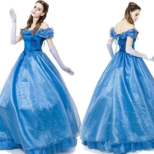 Amazon シンデレラ ロングドレス 3点セット コスチューム フリーサイズ コスプレ 仮装 通販