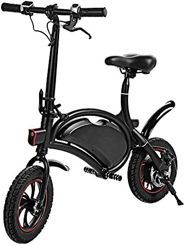 Garain Smart E-Bike – Folding Electric Bicycle Scooter with 12 Mile Range, 350W, Upgrade Technological App Speed Setting, Cruise Control Handlebar Display, Teens/Adults/Ladies E-Bike/Scooter (Black)