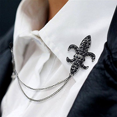 SIYWINA Brooches for Women Men Brooch Pin Shirts Collar Chain Sweater Suit Fashion (Style 32)