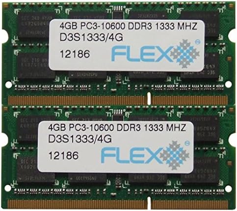 Ram Memory 8GB kit, (2 x 4GB), DDR3 PC3 10600, 1333Mhz, 204 PIN, SODIMM for Latest 2011 MacBook Pro's, iMac's and Mac Mini's
