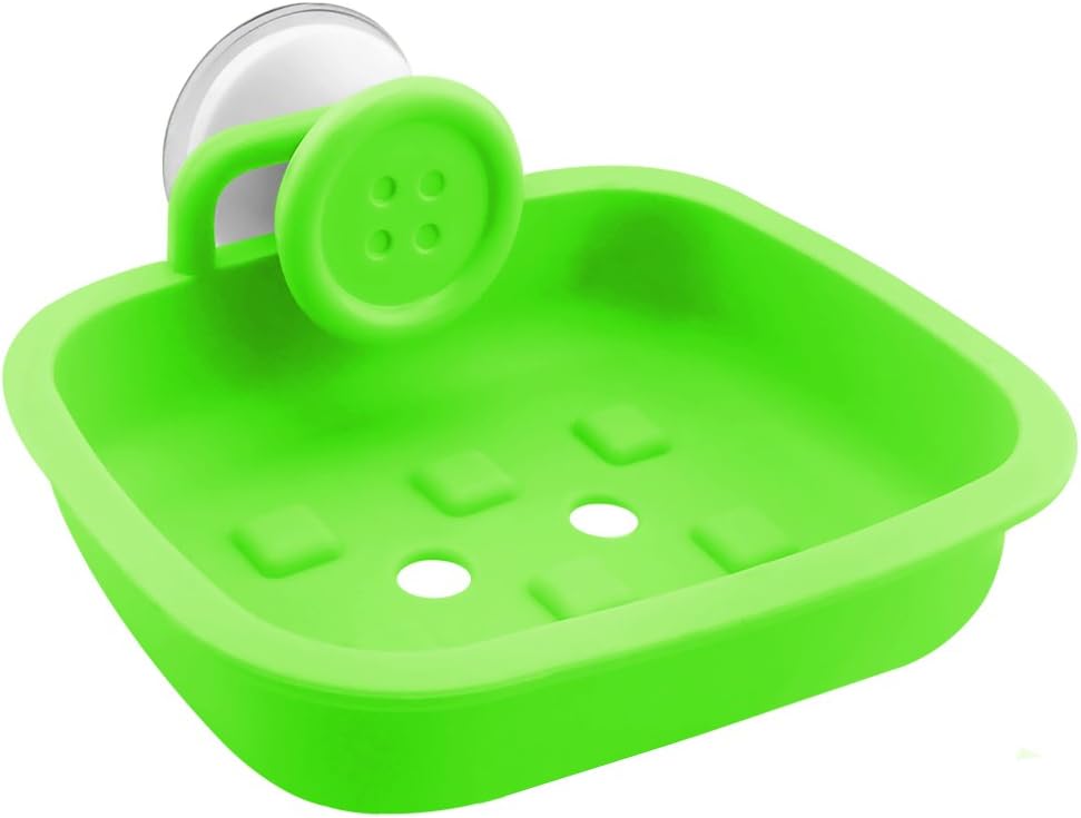 JOJO STYLE Multiple Plastic Soap Case Holder Container Box - With Gifts – Bathroom Soap Case – Macaron Green