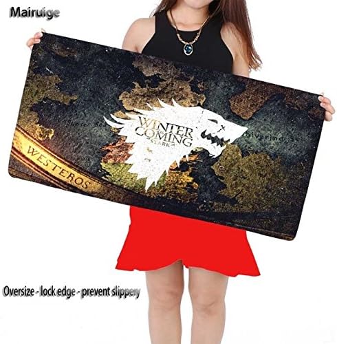 Stark Men Winter Is Coming Game of Dragon Map Non-Skid Rubber Pad Mouse Mat Desk Pad Keyboard Pad for CS Go LoL As Gift